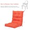 Tufted Outdoor Patio Chair Seating Pad with 4 Attached String Ties